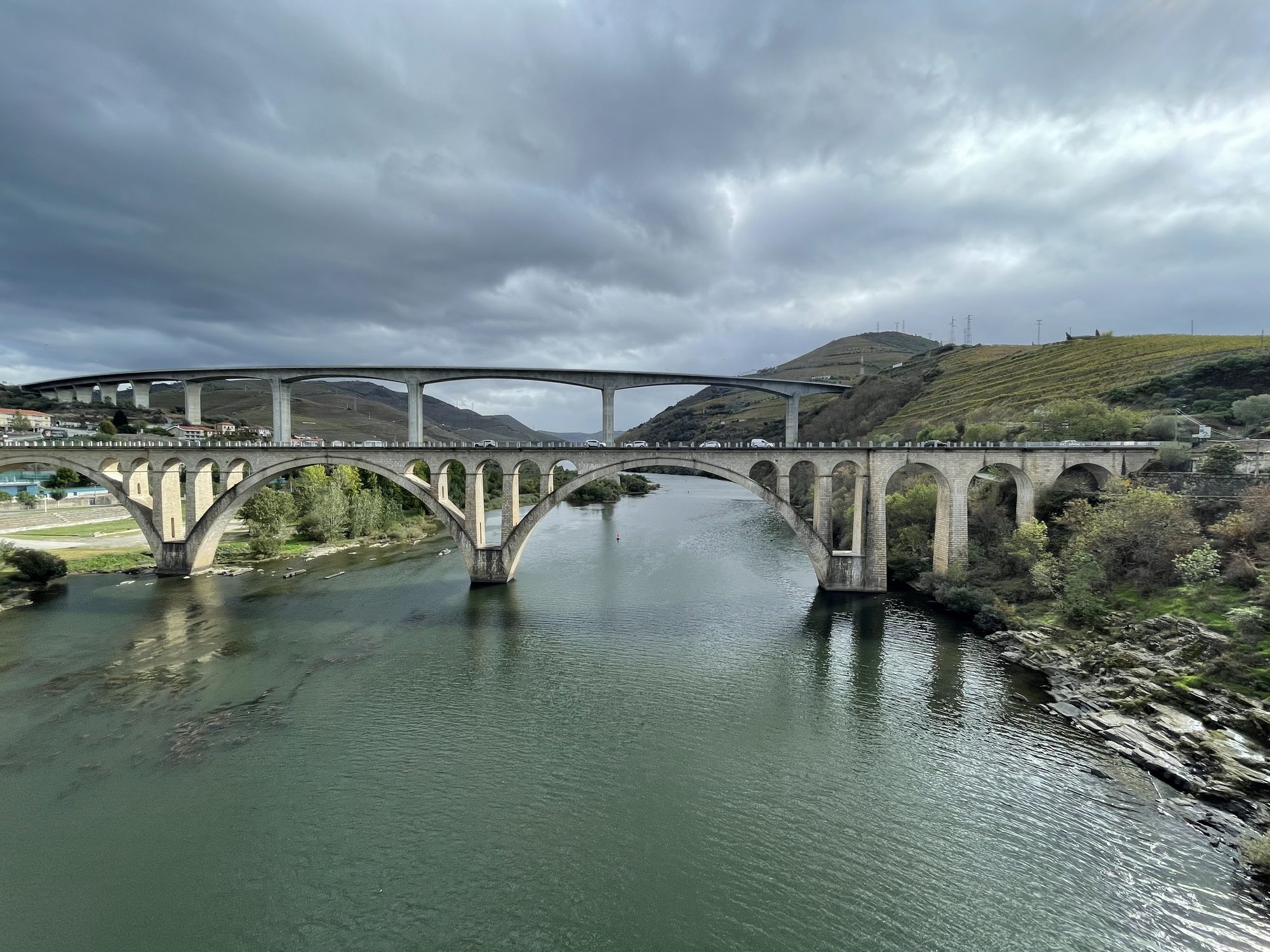 Bridges over the Douro River near Peso da Régua